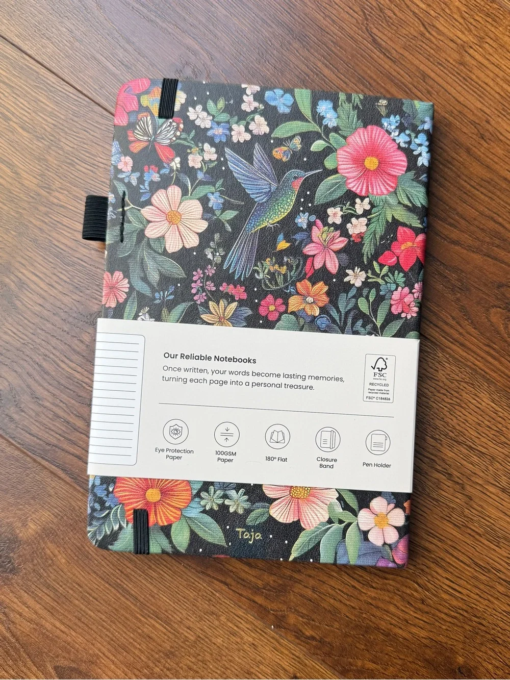 Floral Lined Journal Notebook